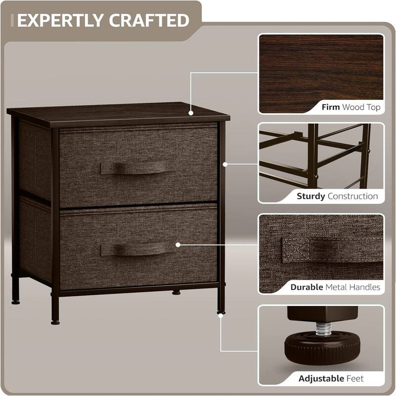 Nightstand with 2 Drawers