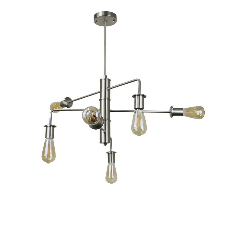 6-light Brushed Nickel Chandelier