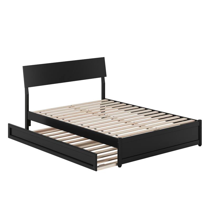 Norla Wood Platform Bed with Trundle