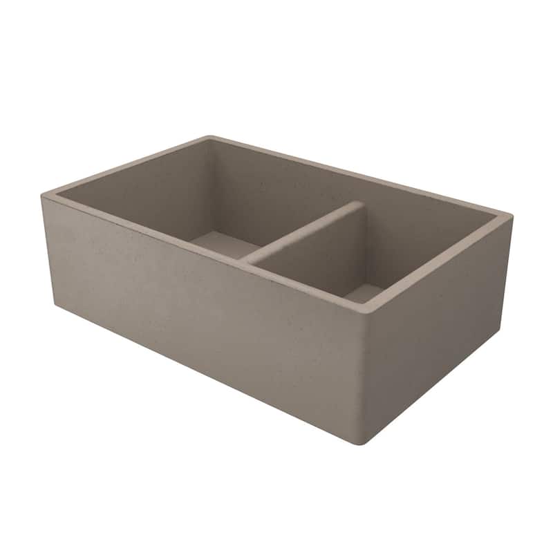 Farmhouse 33-inch Double Bowl NativeStone Kitchen Sink - 33" x 21" x 10.25"