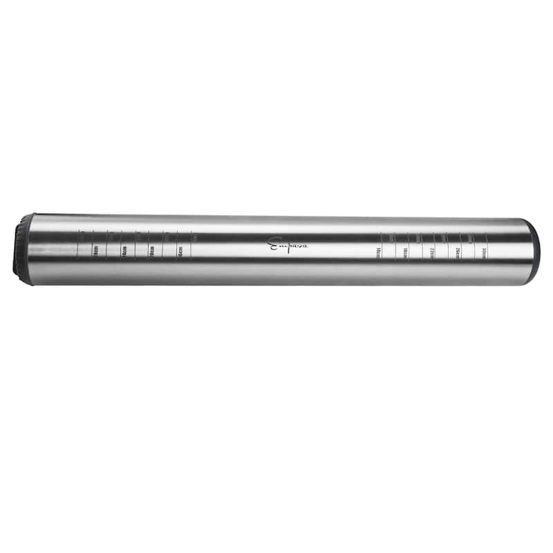 Self-Cooling Stainless Steel Rolling Pin with Flour and Water Container