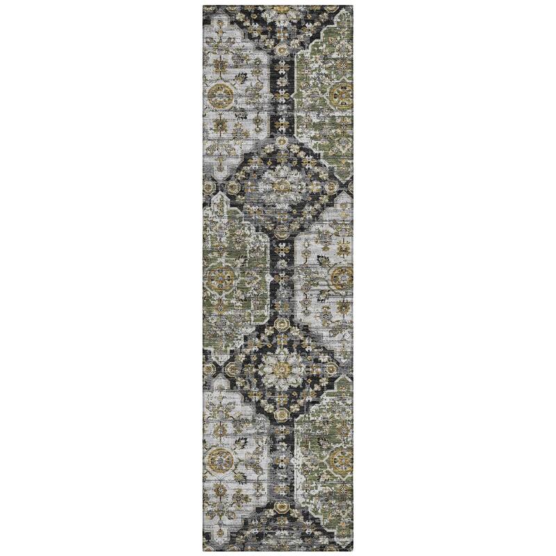 Machine Washable Indoor/ Outdoor Traditional Kiowa Chantille Rug