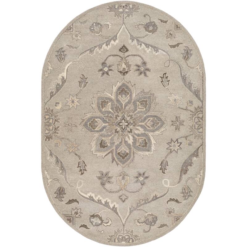 Robyn Handmade Transitional Medallion Wool Area Rug
