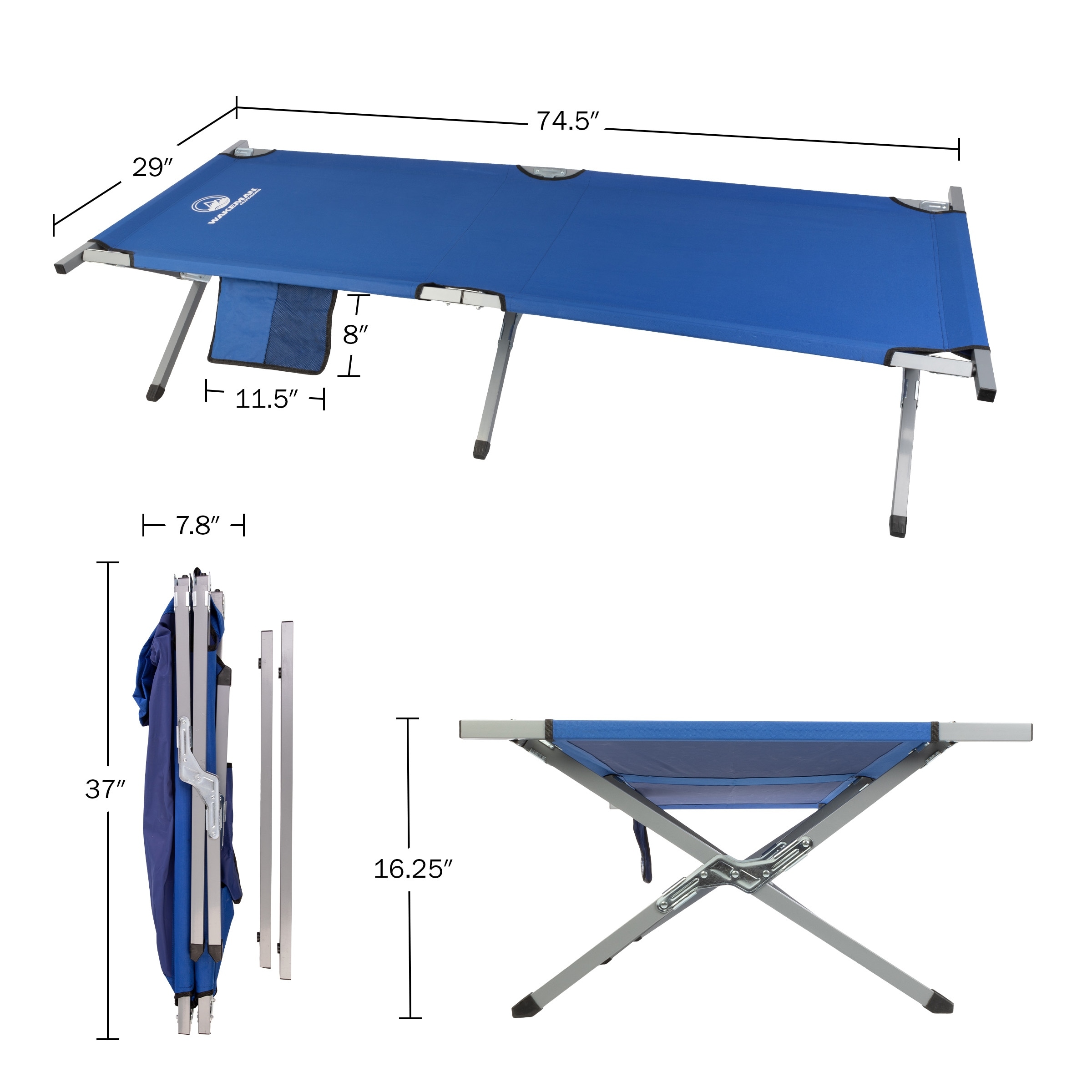 Camping Cot - Portable Folding Camp Bed with Carry Bag - 600D
