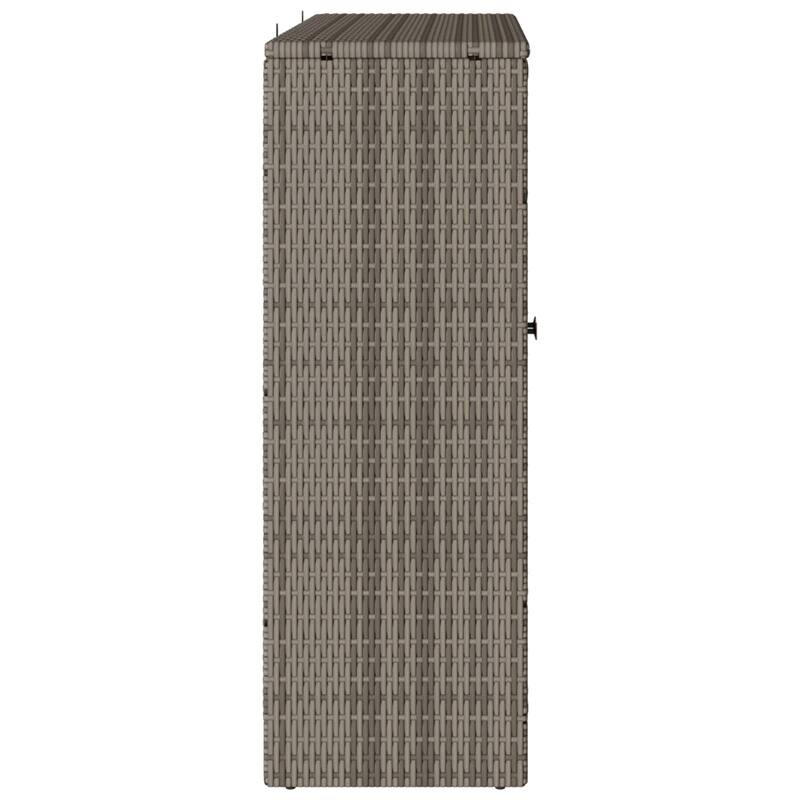 vidaXL Storage Cabinet Beige/Brown/Grey 100x36x102 cm Rattan - 14.2 x 39.4 x 40.2