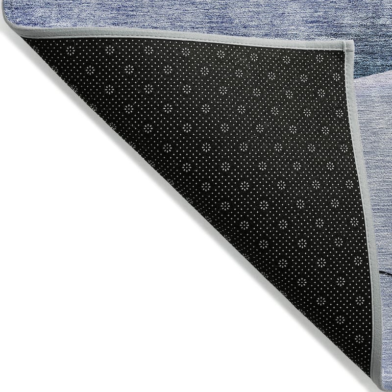 Machine Washable Indoor/ Outdoor Chantille Modern Sunflower Rug