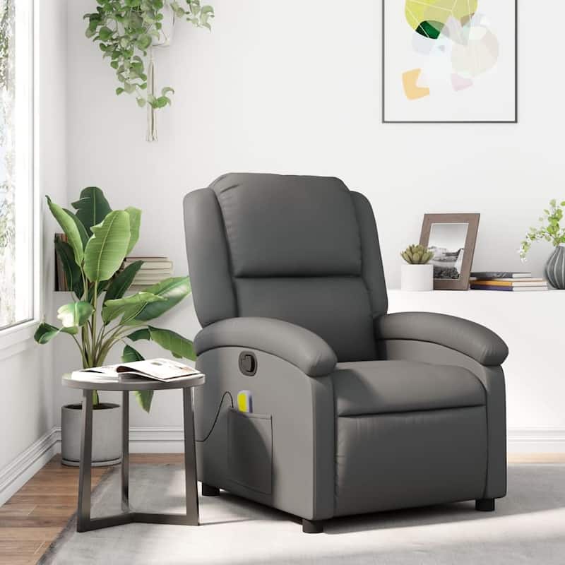 vidaXL Massage Recliner Chair - Gray