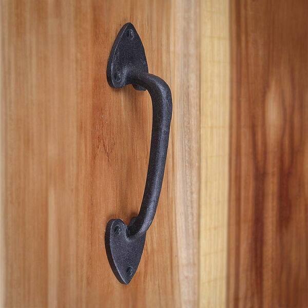 Shop 4 Door Pulls Black Wrought Iron Heart Shaped Set Of 4