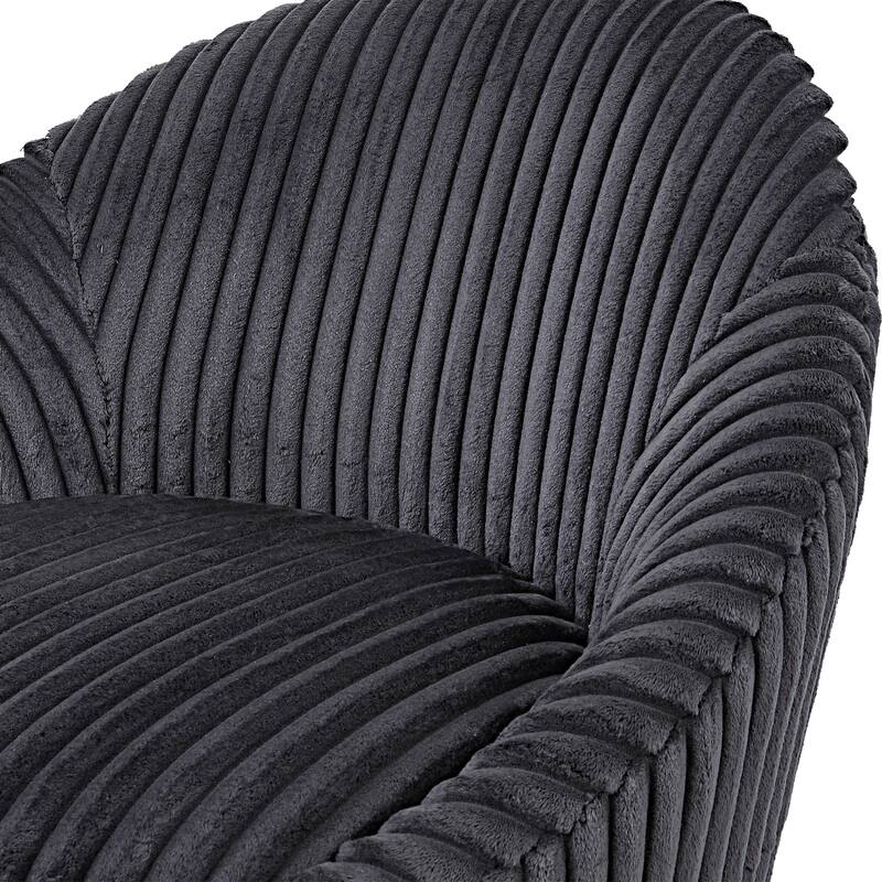 Uttermost 23599 Crue 28" Wide Stainless Steel Framed Chenille Chair