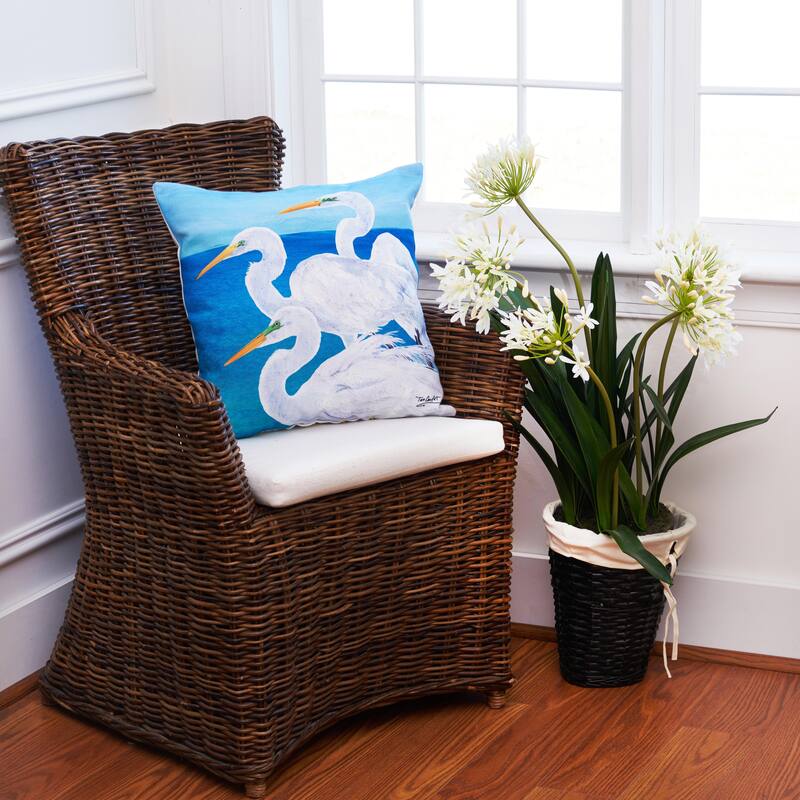 Egret Trio Pillow