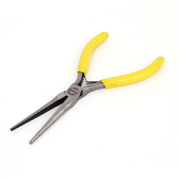 Unique Bargains Plastic Coated Handle Long Needle Nose Pliers Electrical Repair Tool 6" Length