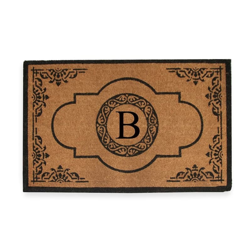 A1HC Natural Coir 36" X 72" Monogrammed Non Slip Welcome Floormats Entrance Coir Double Doormat Monogrammed - monogrammed b