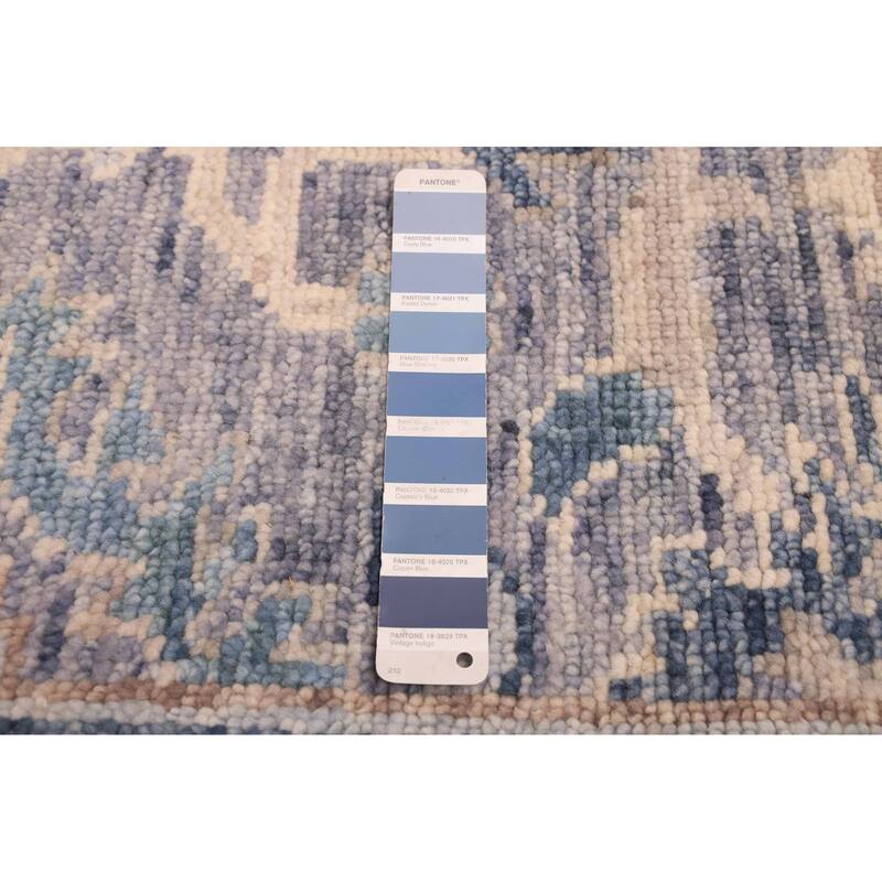 ECARPETGALLERY Hand-knotted Jules Serapi Denim Blue Wool Rug - 7'11 x 10'2