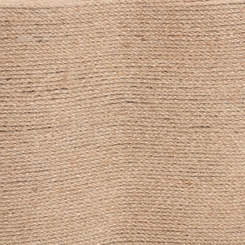Edna Natural Jute Coffee Table - Textured Handwoven Irregular Shape Cocktail Table for Living Room or Lounge