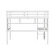 preview thumbnail 12 of 11, White Twin Size Wood Loft Bed with desk and shelves, Safety Guardrail and ladder