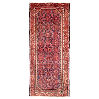 ECARPETGALLERY Hand-knotted Andelz Navy Wool Rug - 3'8 x 9'5
