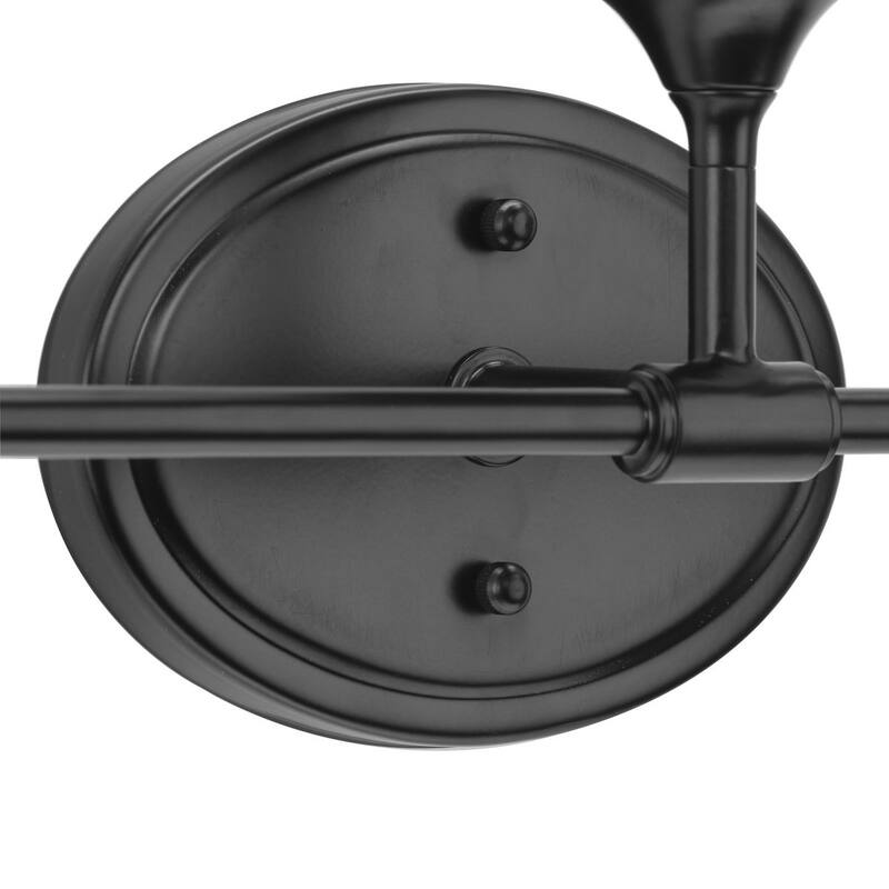Lynzie Collection Three-Light Matte Black Etched Opal Glass Modern Bath Vanity Light - 23.875 in x 5.625 in x 11.125 in