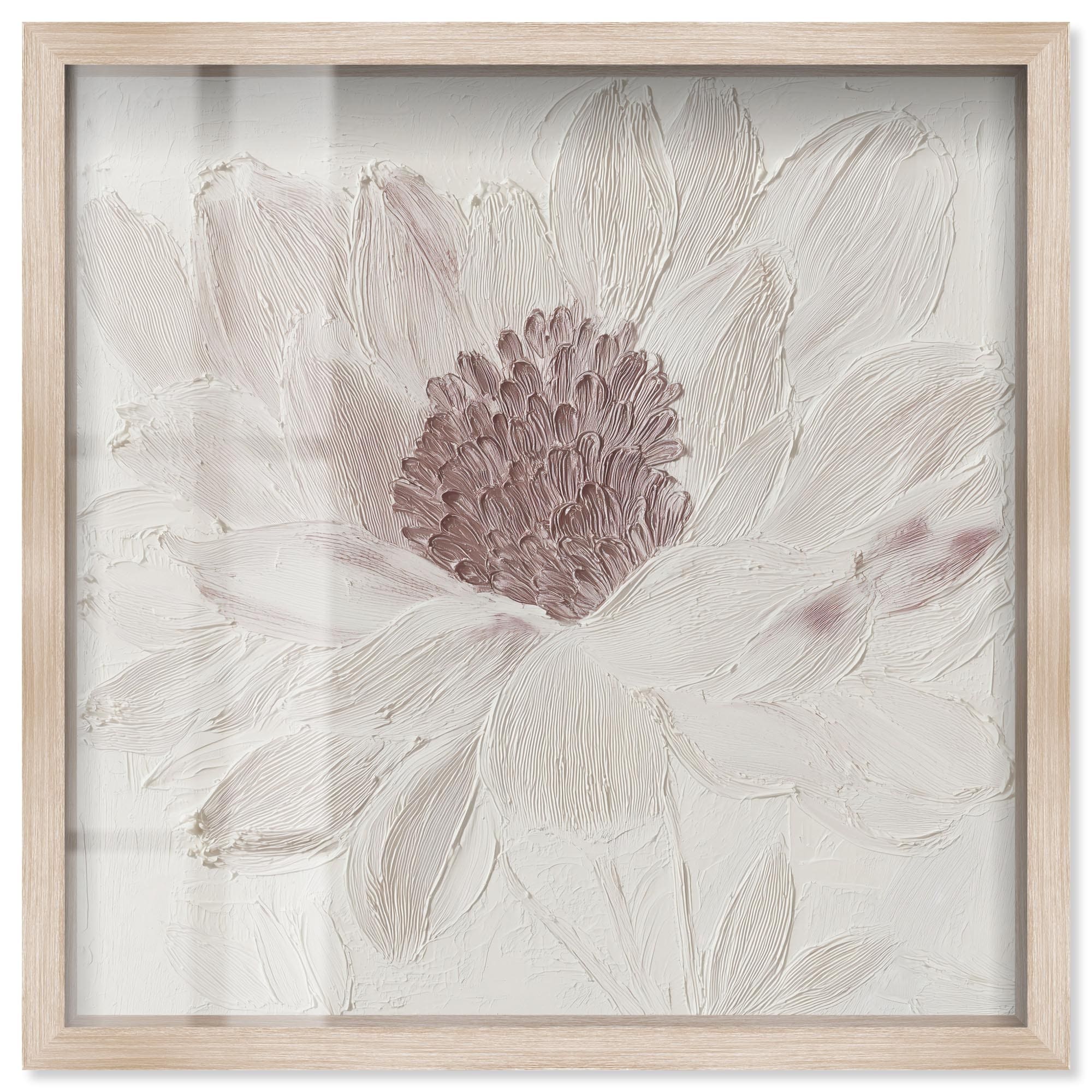 Sculptural Flower II Floral Wall Art Shadowbox Print by Art Remedy
