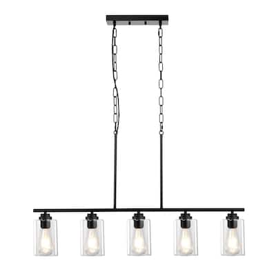 5-Light 60W Adjustable Dining Room Pendant Light