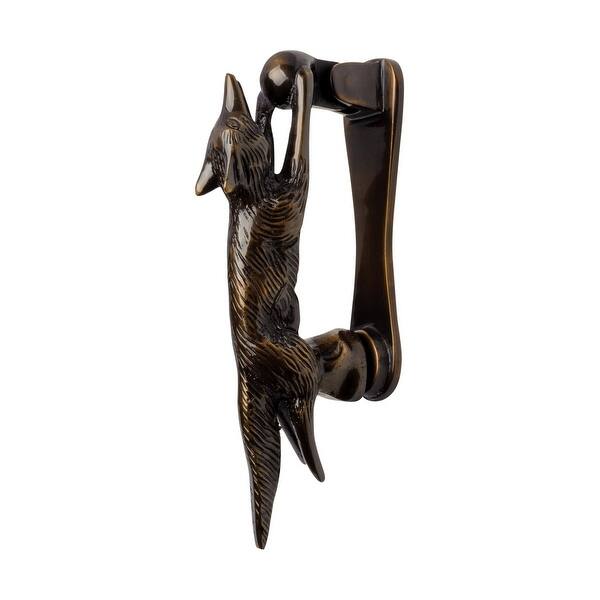 Shop Antique Brass Vintage Door Knocker Wild Running Fox 5 5h Renovator S Supply Overstock 14029947