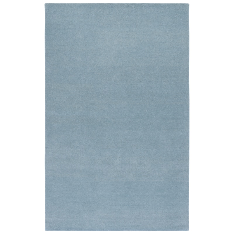 SAFAVIEH Handmade Fifth Avenue Biba Solid New Zealand Wool - 5' x 5' Square - Blue - Square