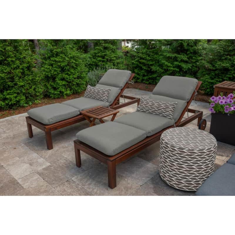 Casual Cushion Sunbrella® Fabric 1-Piece Outdoor Chaise Cushion, 22.5"W x 74"L - 22.5"W x 74"L