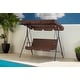 preview thumbnail 4 of 21, MCombo 3-Person Patio Swing Chair, Adjustable Canopy Hanging Swing, Removable Cushions, 4003