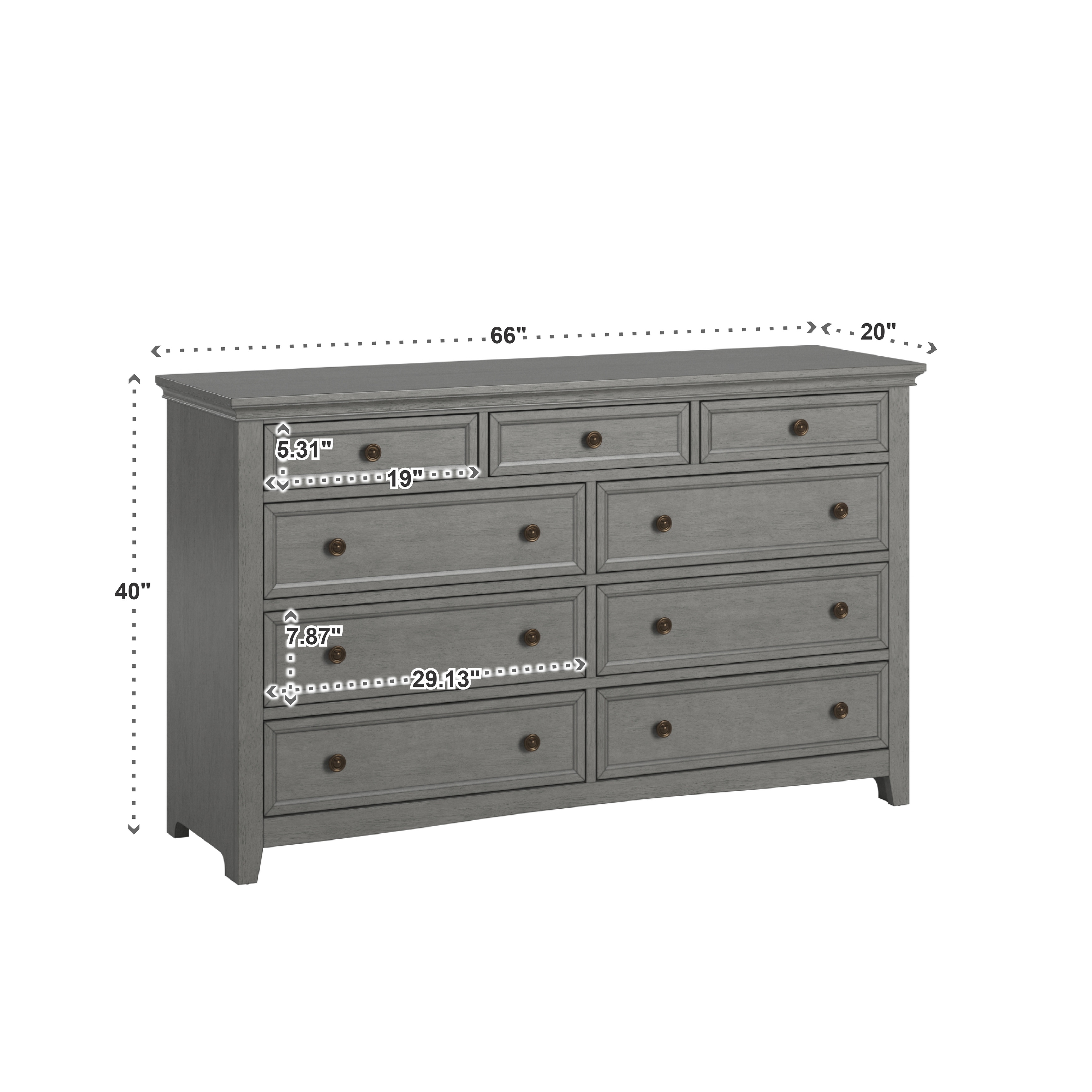 Ediline 9-Drawer Wood Modular Storage Dresser and Mirror by iNSPIRE Q  Classic - Overstock - 15959467