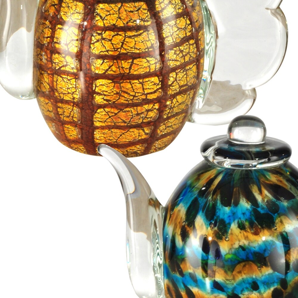 Dale Tiffany 2 Piece Inferno Tea Pot Sculpture AS13117