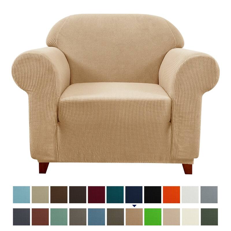 Subrtex 1-Piece Sofa Cover Stretch Soft Couch Loveseat Slipcover