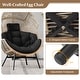 preview thumbnail 9 of 16, Gymax Wicker Stationary Egg Chair Lounge Basket Sofa Chair w/