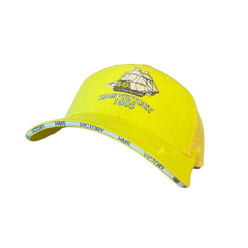 HMS Victory Embroidered Cap in Yellow by Alison