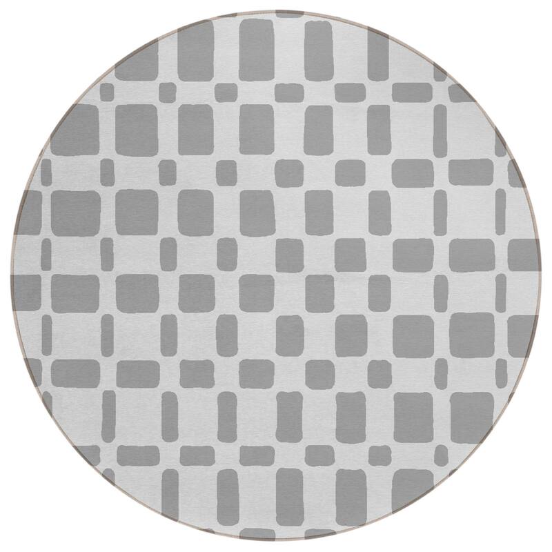 HomeRoots Geometric Transitional Rectangle Outdoor Rug