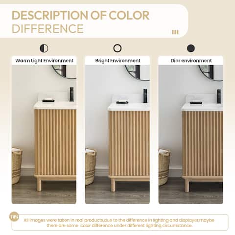 Seoul Bath Vanity with White Grain Composite Stone Top without Mirror