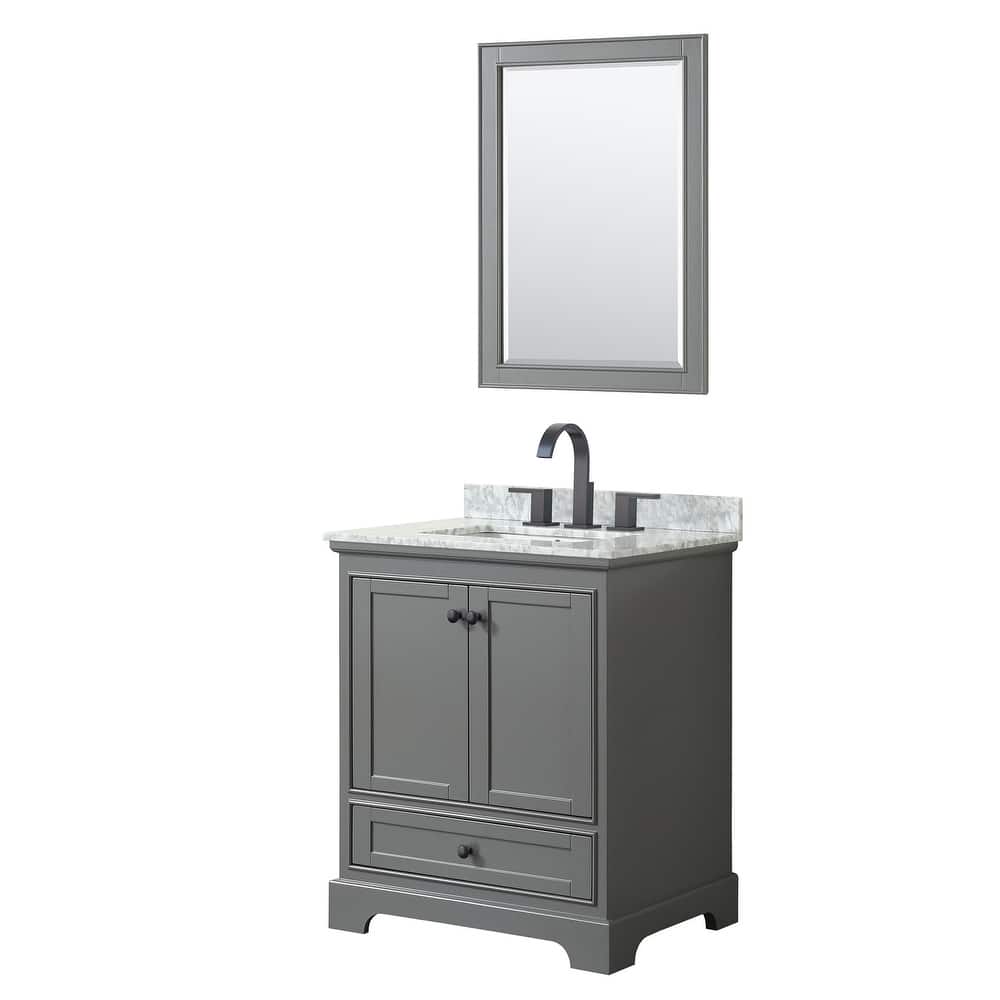 Wyndham Collection Deborah 30" Free Standing Single Vanity Set with