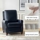 preview thumbnail 34 of 67, HULALA HOME Cigar Mid-century Modern Genuine Leather Recliner with Solid Wood Legs and Nailhead Trim