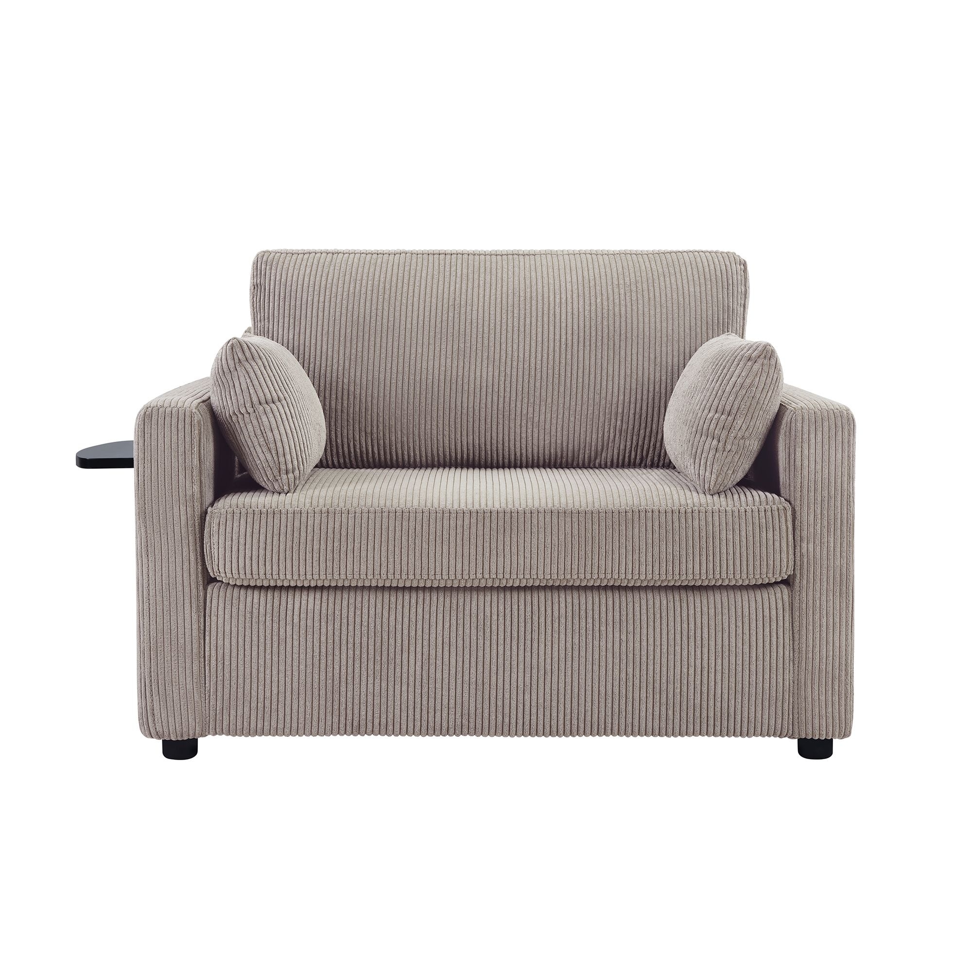 Twin Size Sofa Bed 47.2" Sleeper Sofa Loveseat Sofa with a Foldable Mattress