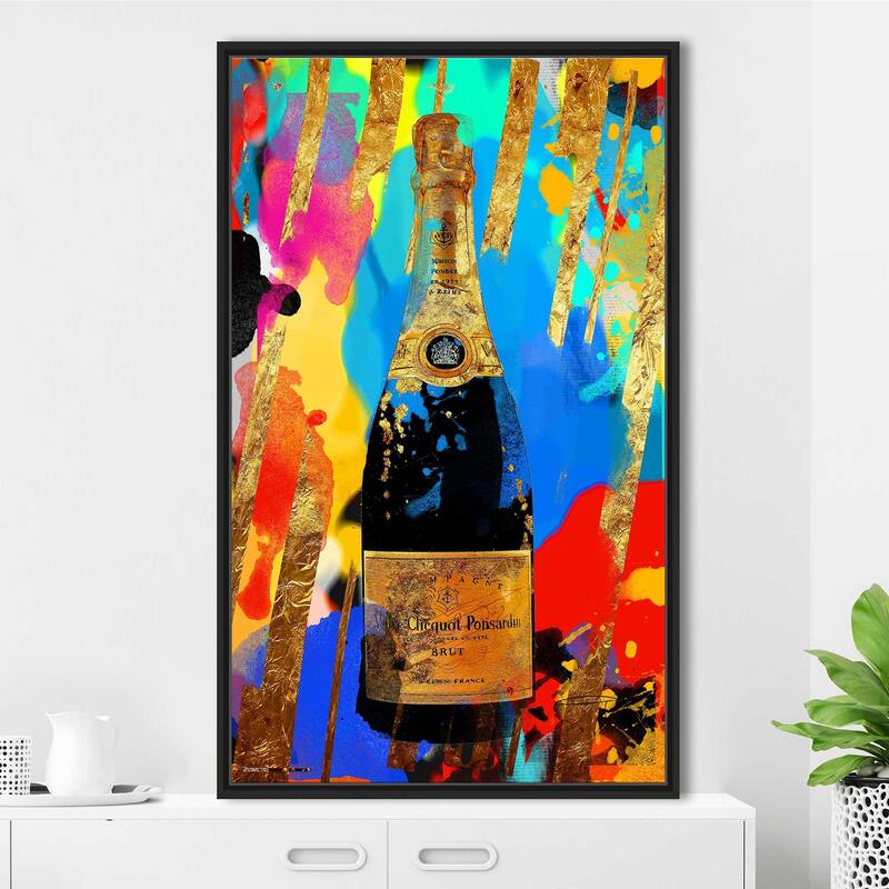 "Poppin Bottles" by Jodi Print on Floating Canvas