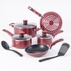 preview thumbnail 7 of 10, T-fal Essentials Non-Stick Pots and Pans Cookware 10 Piece Set Red
