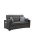 preview thumbnail 4 of 5, Cody Modern Gray Fabric Sleeper Sofa with 2 USB Charging Ports and 4 Accent Pillows
