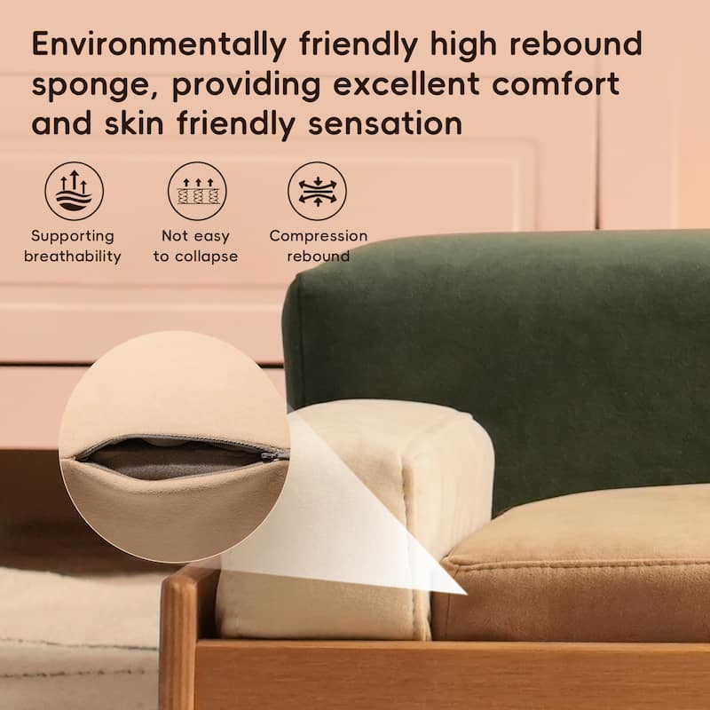 Modern Wooden Pet Bed for Cats & Dogs, Oak Veneer, Scratch-Resistant Fabric, Removable Cushion