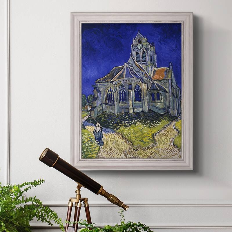 the church at auvers  Premium Framed Canvas- Ready to Hang