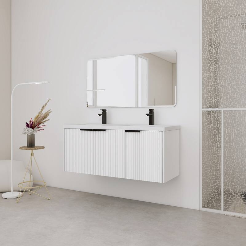 Wall Mounted Bathroom Vanity with Resin Sink