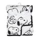 preview thumbnail 5 of 5, Lambs & Ivy Classic Snoopy Minky and Faux Shearling Baby Blanket - White/Black