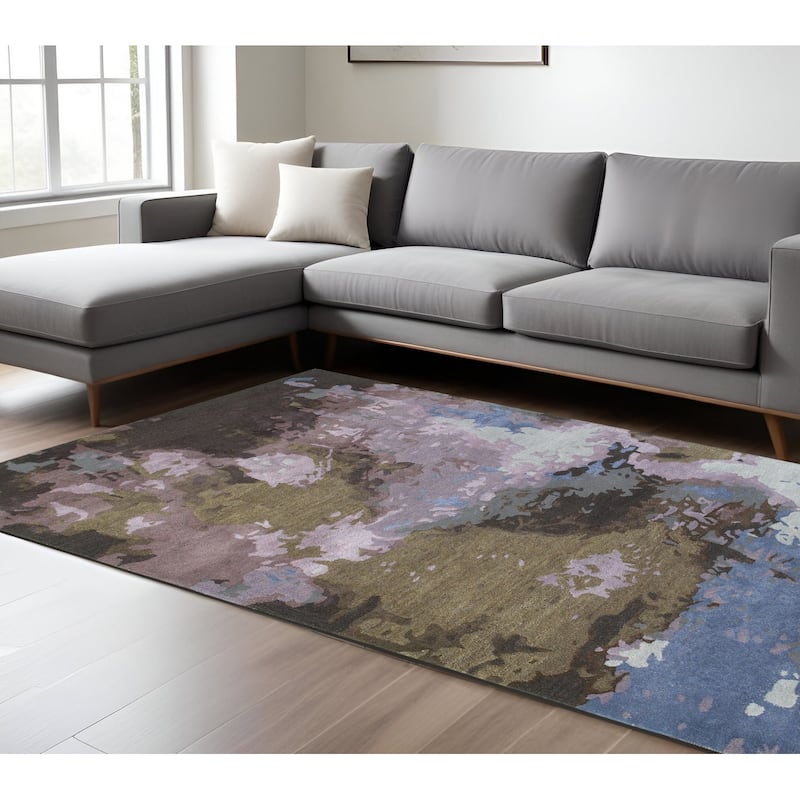HomeRootsAbstract Industrial Rectangle Area Rug - 120.08' X '96.06' X '0.39