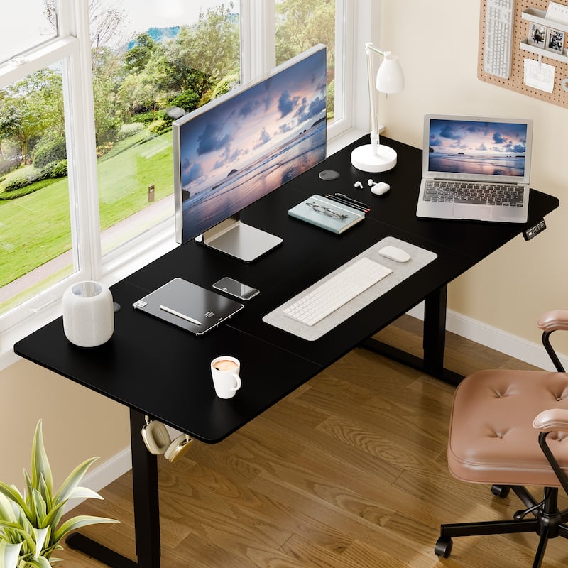 Electric Standing Desk, Height Adjustable Desk with Memory Preset and LED Display
