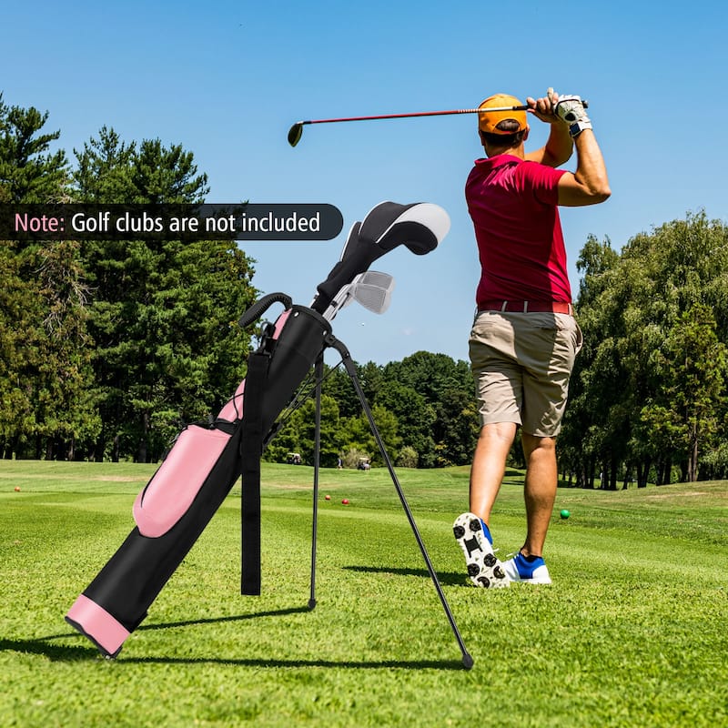 Gymax Lightweight Golf Stand Bag Par 3 & Executive Courses Carry Bag