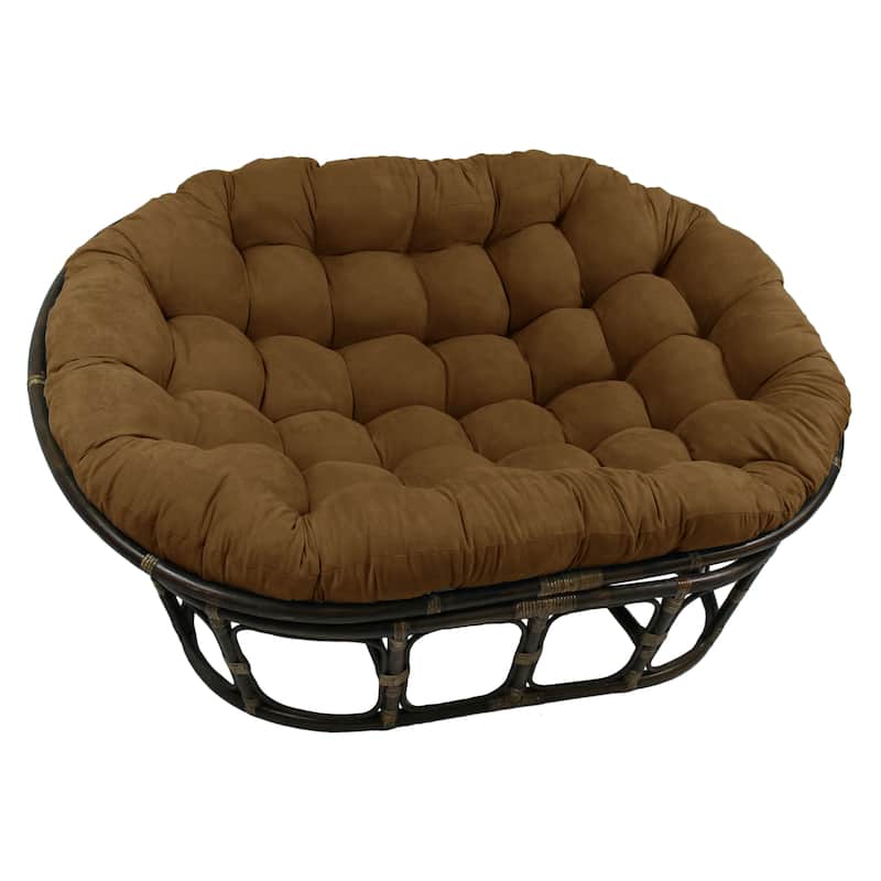Microsuede Indoor Double Papasan Cushion (Cushion Only) - 78 x 58 - Saddle Brown