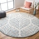 preview thumbnail 66 of 137, SAFAVIEH Handmade Capri Ilianka Wool Rug 11' Round - Ivory/Blue - Round