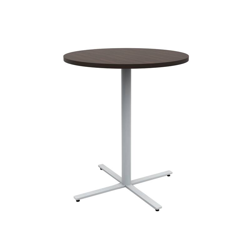 JURNI 42" Tall Pub Table, 36" Round Bar Table - Columbian Walnut